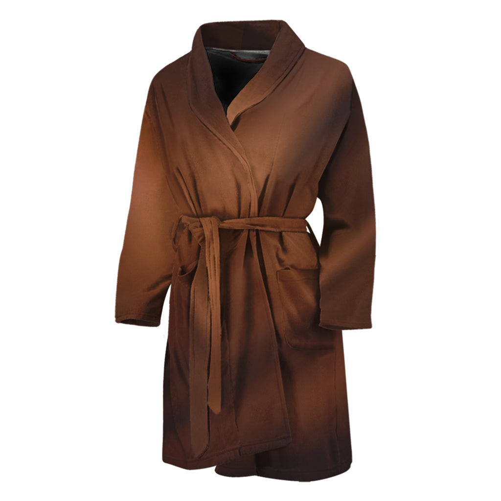 Liquid Chocolate Print Men's Bathrobe