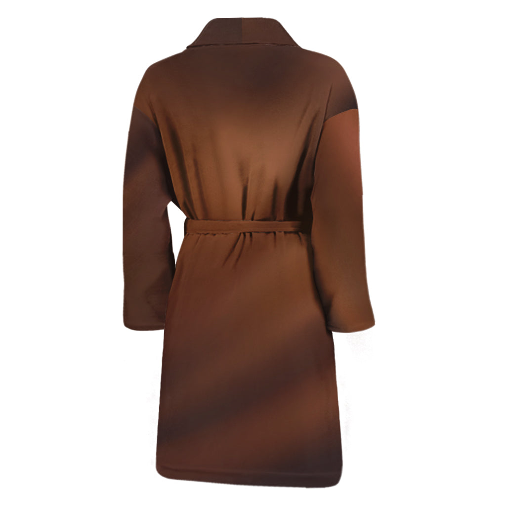 Liquid Chocolate Print Men's Bathrobe