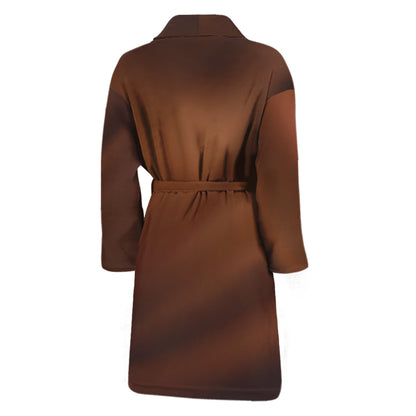 Liquid Chocolate Print Men's Bathrobe