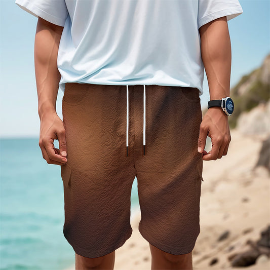 Liquid Chocolate Print Men's Cargo Shorts