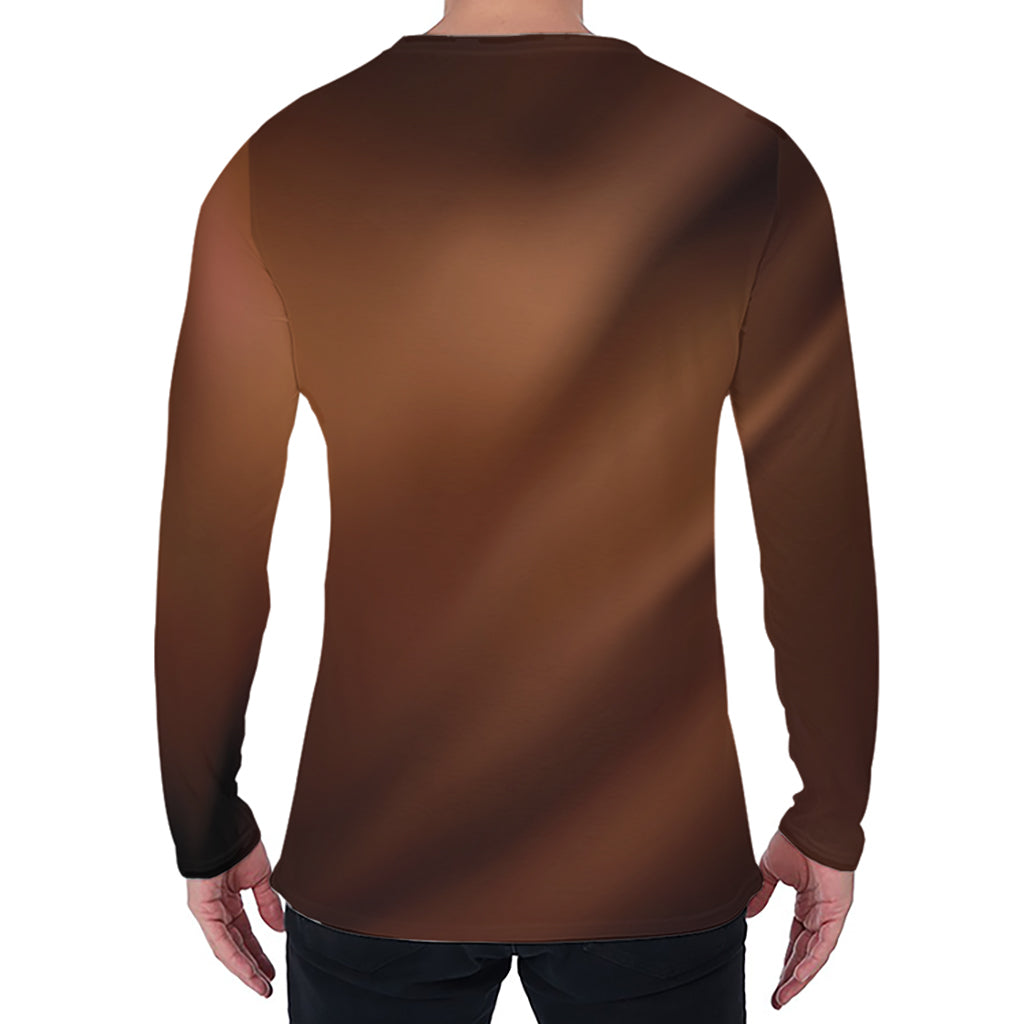 Liquid Chocolate Print Men's Long Sleeve T-Shirt