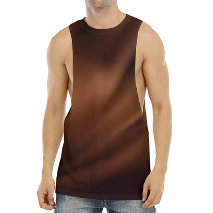 Liquid Chocolate Print Men's Muscle Tank Top