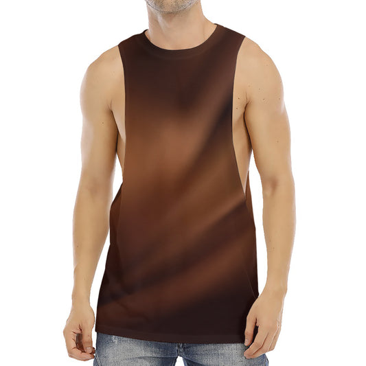 Liquid Chocolate Print Men's Muscle Tank Top