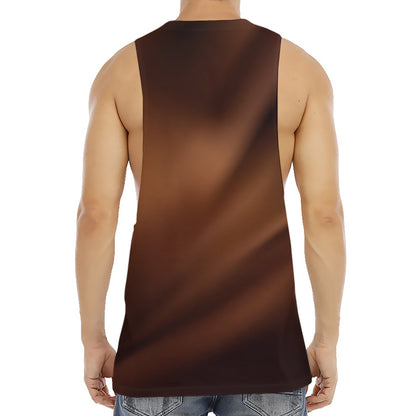 Liquid Chocolate Print Men's Muscle Tank Top