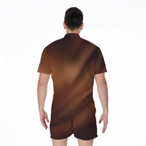 Liquid Chocolate Print Men's Rompers