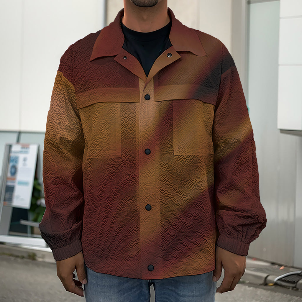 Liquid Chocolate Print Men's Shirt Jacket