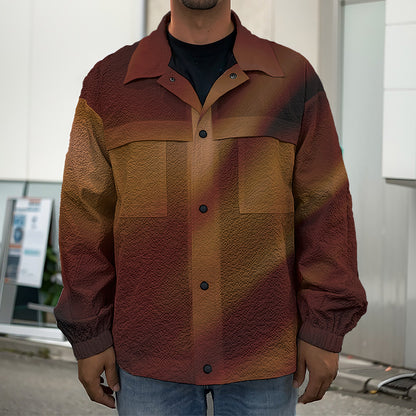 Liquid Chocolate Print Men's Shirt Jacket