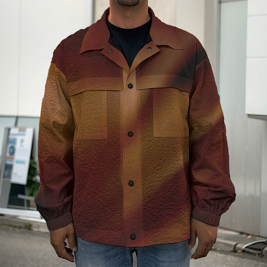 Liquid Chocolate Print Men's Shirt Jacket