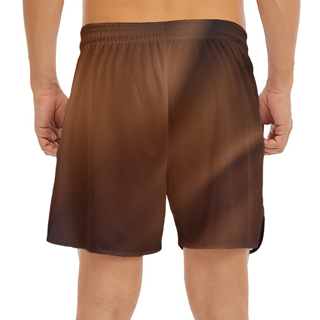 Liquid Chocolate Print Men's Split Running Shorts
