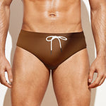 Liquid Chocolate Print Men's Swim Briefs