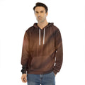 Liquid Chocolate Print Men's Velvet Pullover Hoodie