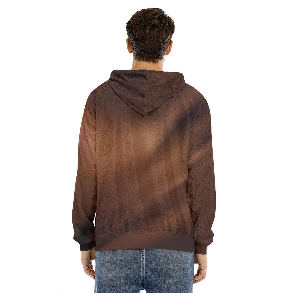 Liquid Chocolate Print Men's Velvet Pullover Hoodie