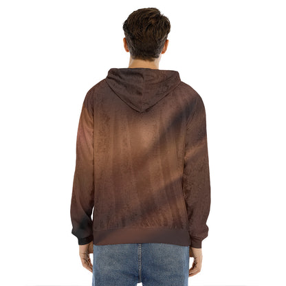 Liquid Chocolate Print Men's Velvet Pullover Hoodie