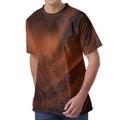 Liquid Chocolate Print Men's Velvet T-Shirt