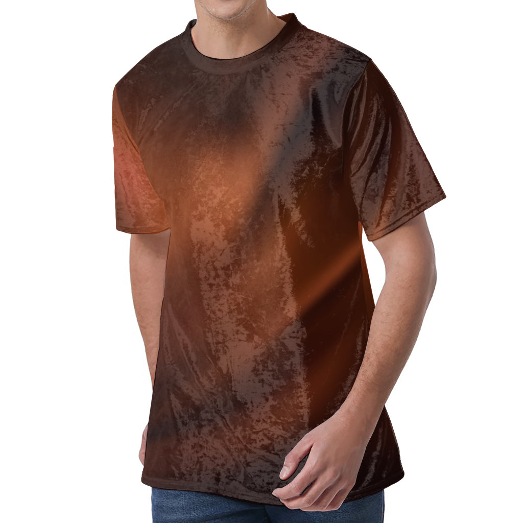 Liquid Chocolate Print Men's Velvet T-Shirt