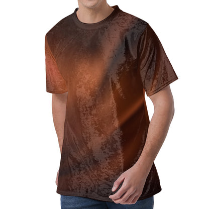 Liquid Chocolate Print Men's Velvet T-Shirt