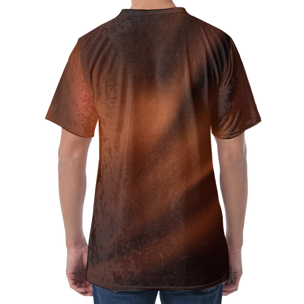 Liquid Chocolate Print Men's Velvet T-Shirt