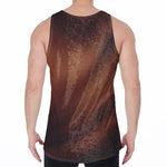 Liquid Chocolate Print Men's Velvet Tank Top