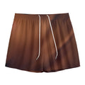 Liquid Chocolate Print Mesh Shorts