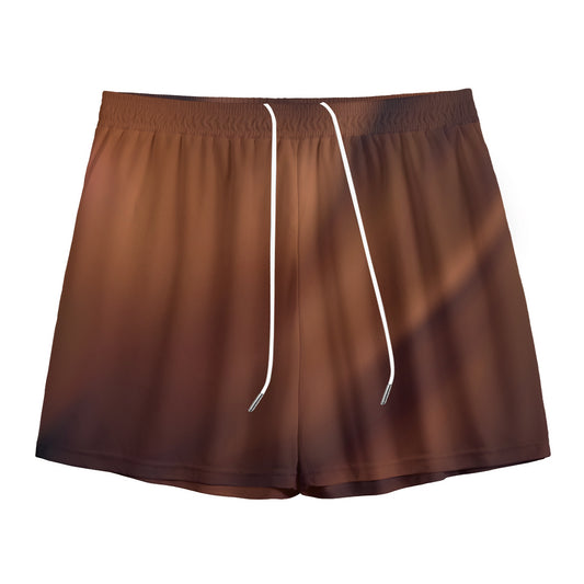 Liquid Chocolate Print Mesh Shorts