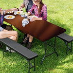 Liquid Chocolate Print Picnic Table Cover