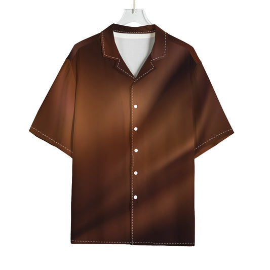 Liquid Chocolate Print Rayon Hawaiian Shirt