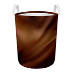 Liquid Chocolate Print Round Laundry Basket