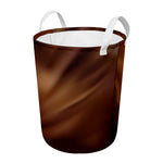 Liquid Chocolate Print Round Laundry Basket