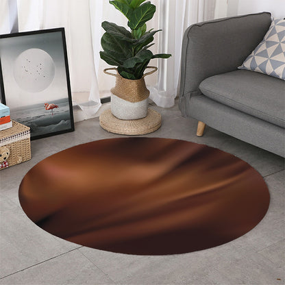 Liquid Chocolate Print Round Rug