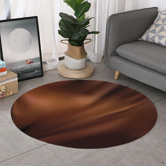 Liquid Chocolate Print Round Rug
