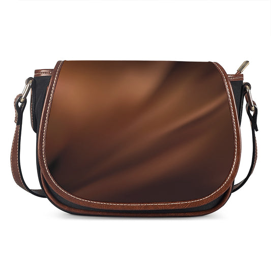Liquid Chocolate Print Saddle Bag