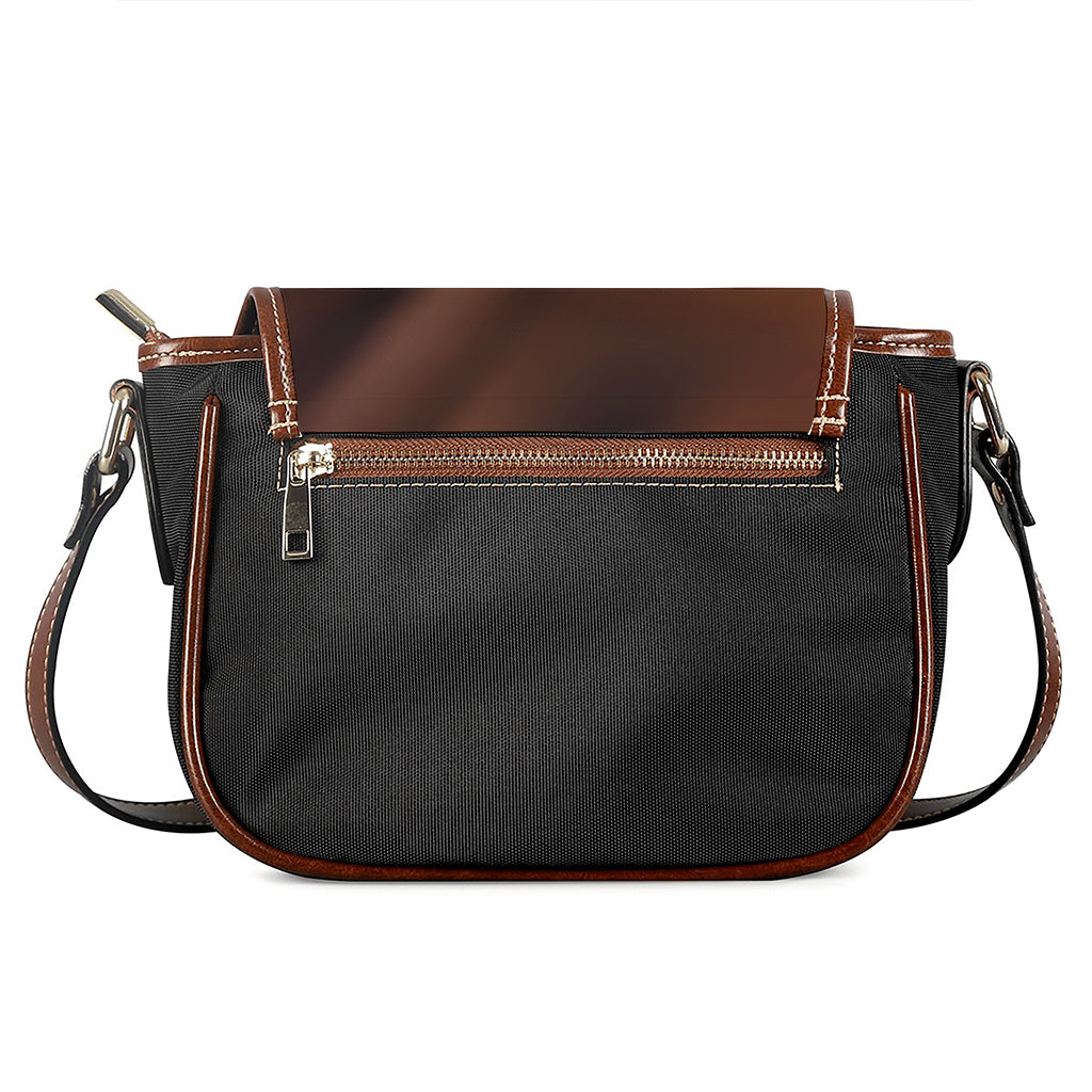 Liquid Chocolate Print Saddle Bag