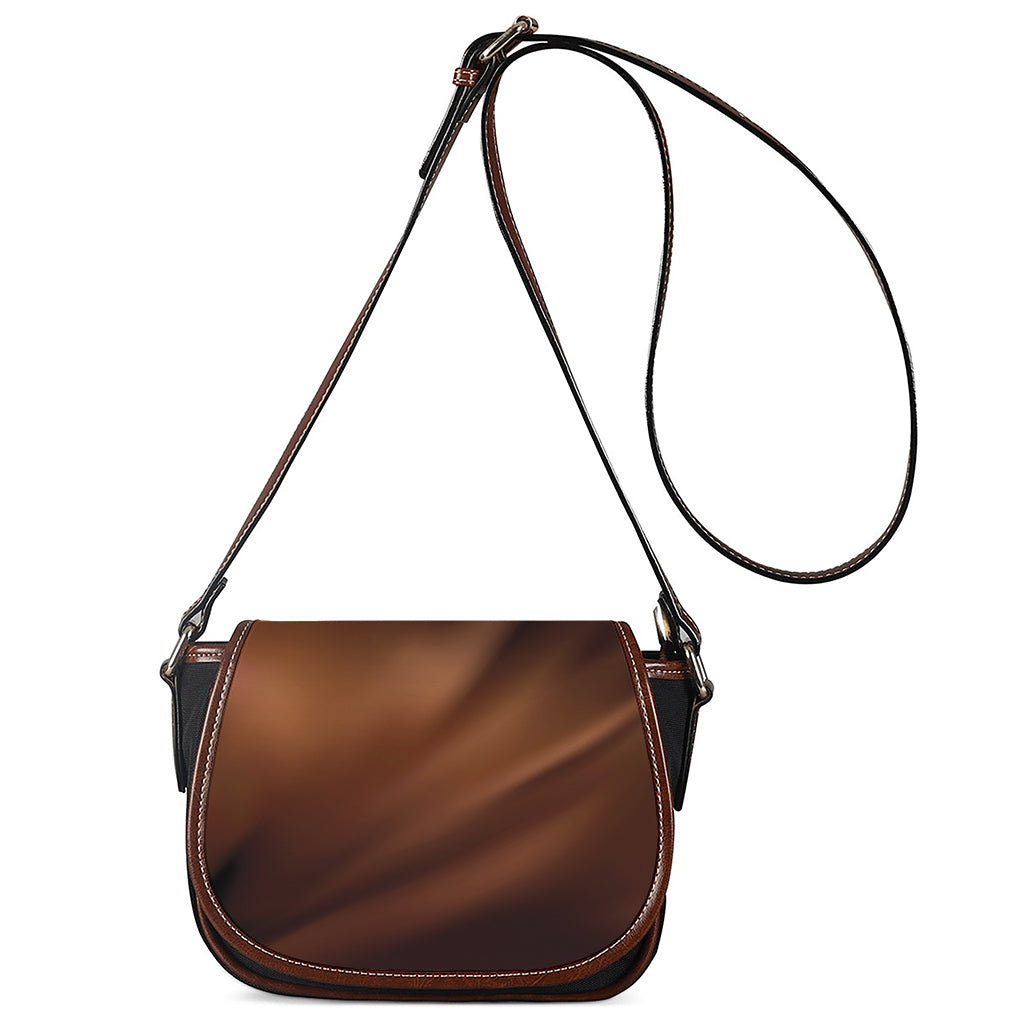 Liquid Chocolate Print Saddle Bag