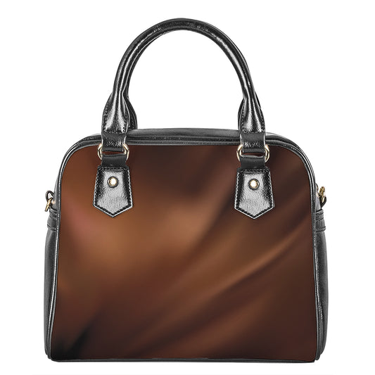 Liquid Chocolate Print Shoulder Handbag