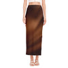 Liquid Chocolate Print Side Slit Maxi Skirt