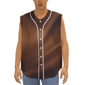 Liquid Chocolate Print Sleeveless Baseball Jersey