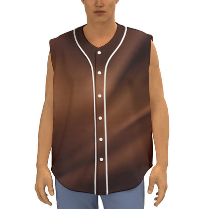 Liquid Chocolate Print Sleeveless Baseball Jersey