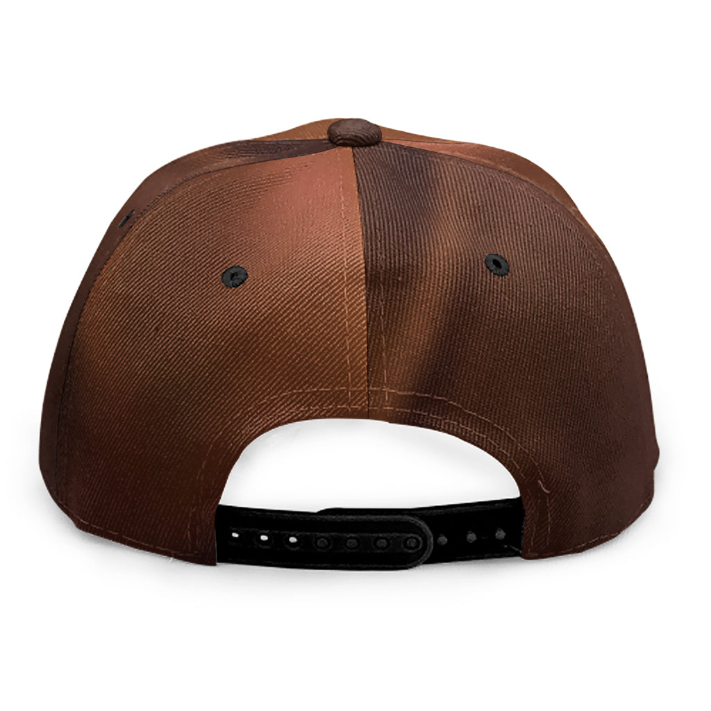 Liquid Chocolate Print Snapback Cap