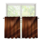 Liquid Chocolate Print Tier Curtains