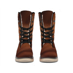 Liquid Chocolate Print Winter Boots