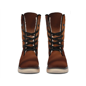 Liquid Chocolate Print Winter Boots