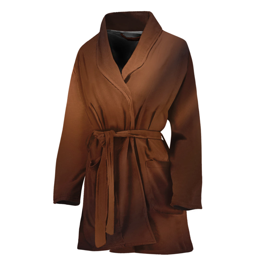 Liquid Chocolate Print Women's Bathrobe