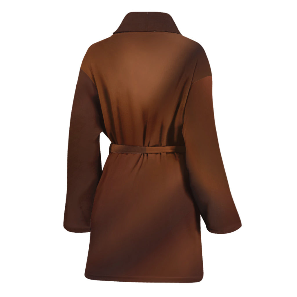 Liquid Chocolate Print Women's Bathrobe