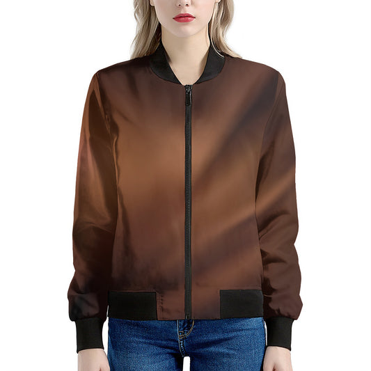 Liquid Chocolate Print Women's Bomber Jacket