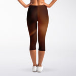 Liquid Chocolate Print Women's Capri Leggings