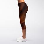 Liquid Chocolate Print Women's Capri Leggings