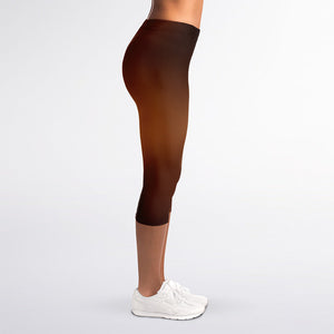 Liquid Chocolate Print Women's Capri Leggings