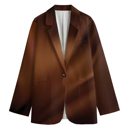 Liquid Chocolate Print Women's Cotton Blazer