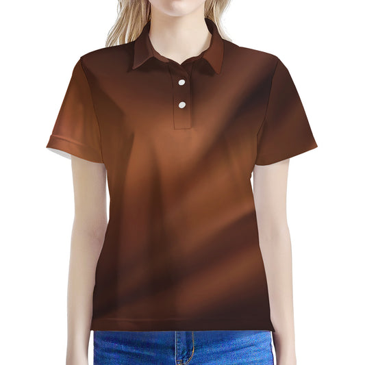 Liquid Chocolate Print Women's Polo Shirt
