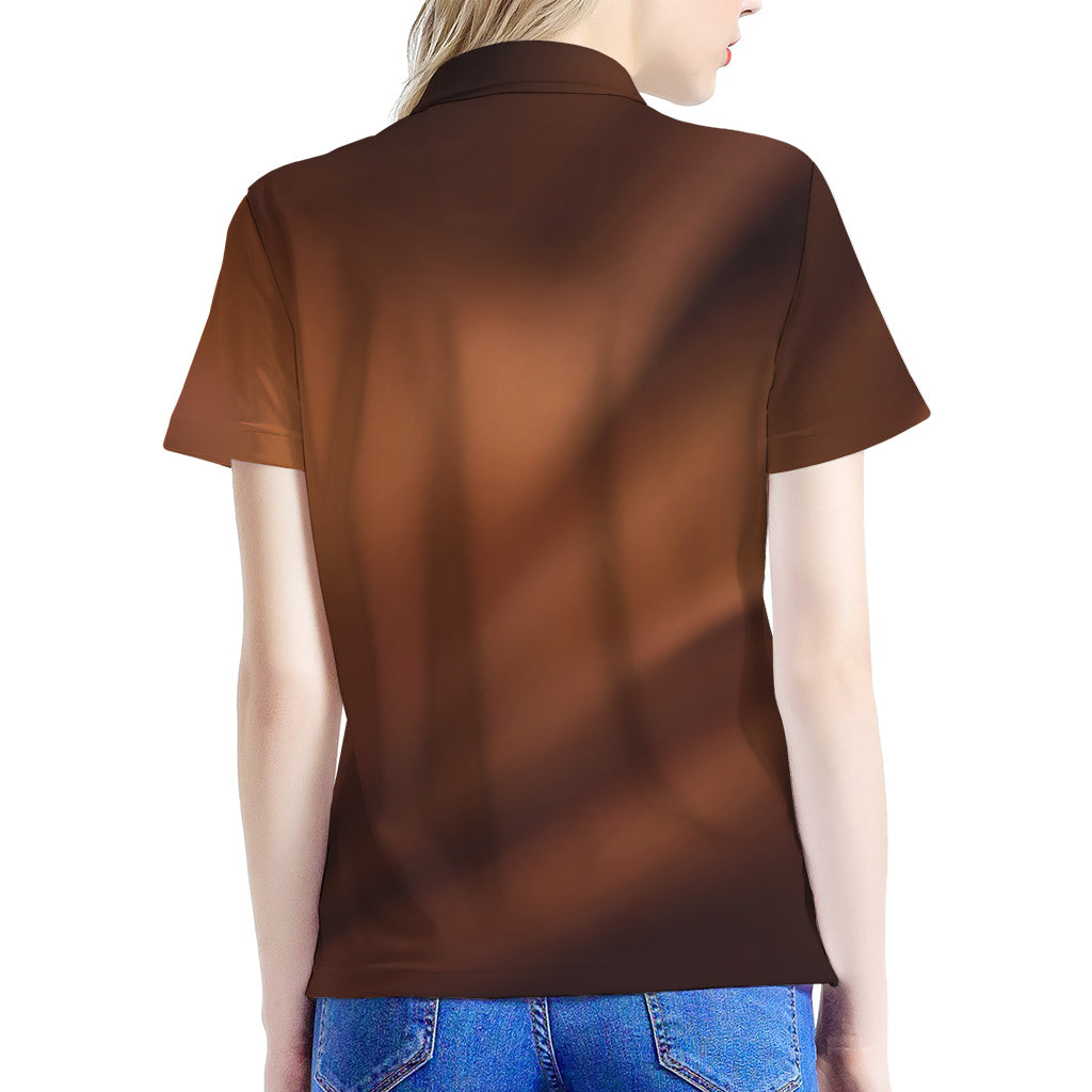 Liquid Chocolate Print Women's Polo Shirt